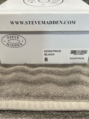 Steve Madden White Shoe Box with Black Logo